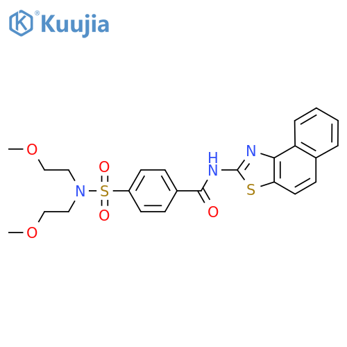 4-[bis(2-methoxyethyl)sulfamoyl]-N-{naphtho[1,2-d][1,3]thiazol-2-yl}benzamide structure