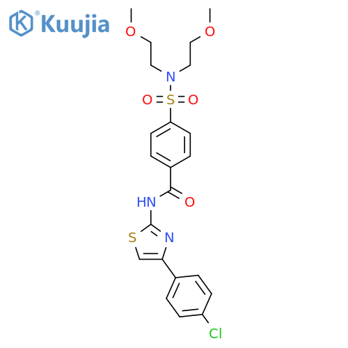 4-bis(2-methoxyethyl)sulfamoyl-N-4-(4-chlorophenyl)-1,3-thiazol-2-ylbenzamide structure