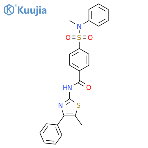 4-methyl(phenyl)sulfamoyl-N-(5-methyl-4-phenyl-1,3-thiazol-2-yl)benzamide structure
