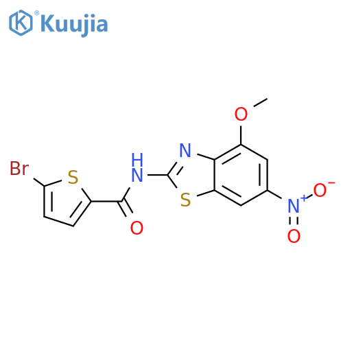 5-bromo-N-(4-methoxy-6-nitro-1,3-benzothiazol-2-yl)thiophene-2-carboxamide structure