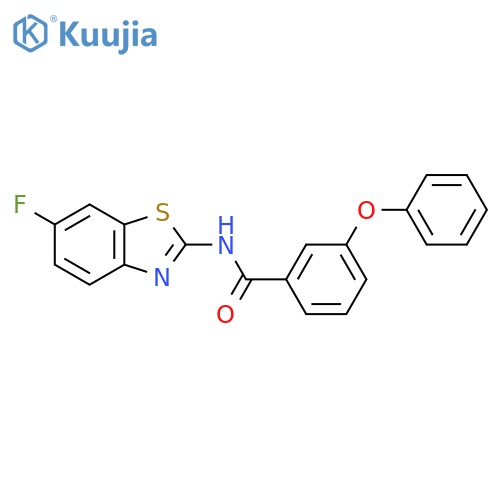 N-(6-fluoro-1,3-benzothiazol-2-yl)-3-phenoxybenzamide structure
