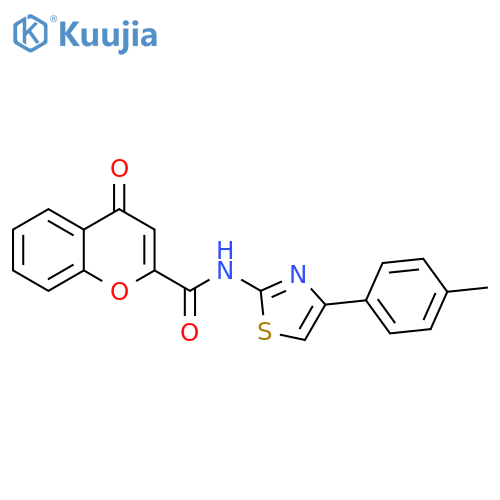 N-4-(4-methylphenyl)-1,3-thiazol-2-yl-4-oxo-4H-chromene-2-carboxamide structure