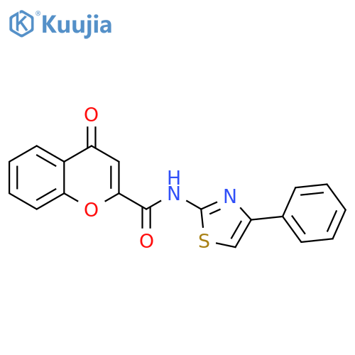 4-oxo-N-(4-phenyl-1,3-thiazol-2-yl)-4H-chromene-2-carboxamide structure