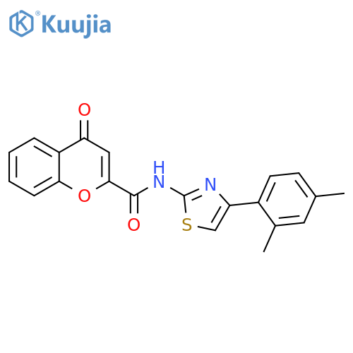 N-4-(2,4-dimethylphenyl)-1,3-thiazol-2-yl-4-oxo-4H-chromene-2-carboxamide structure