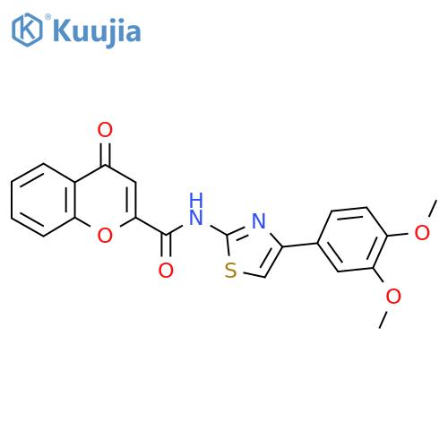 N-4-(3,4-dimethoxyphenyl)-1,3-thiazol-2-yl-4-oxo-4H-chromene-2-carboxamide structure