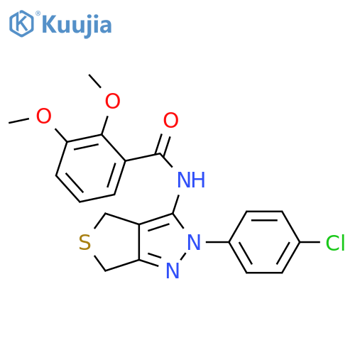 N-2-(4-chlorophenyl)-2H,4H,6H-thieno3,4-cpyrazol-3-yl-2,3-dimethoxybenzamide structure