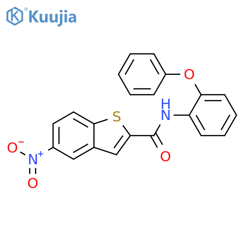 5-nitro-N-(2-phenoxyphenyl)-1-benzothiophene-2-carboxamide structure