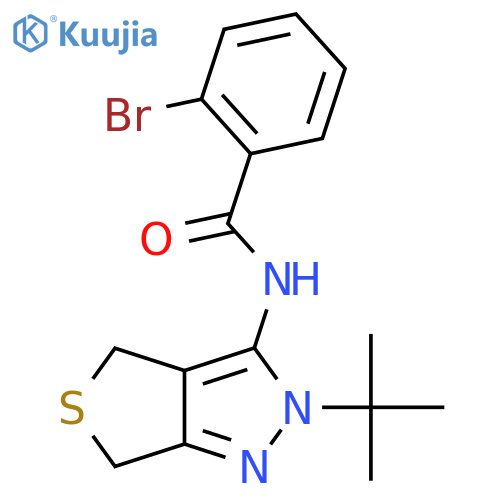2-bromo-N-{2-tert-butyl-2H,4H,6H-thieno3,4-cpyrazol-3-yl}benzamide structure