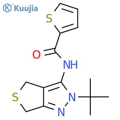 N-{2-tert-butyl-2H,4H,6H-thieno3,4-cpyrazol-3-yl}thiophene-2-carboxamide structure