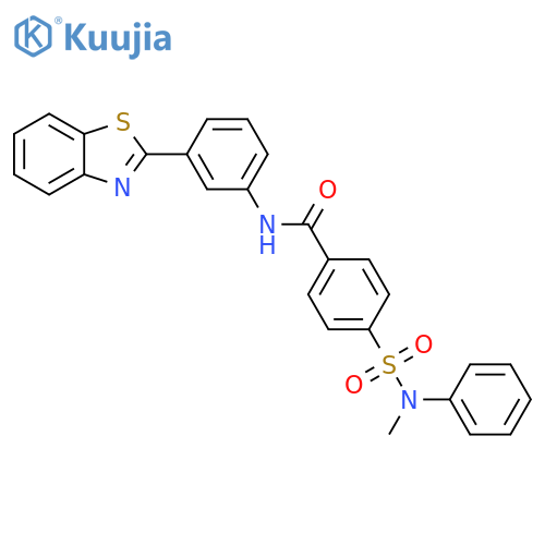 N-3-(1,3-benzothiazol-2-yl)phenyl-4-methyl(phenyl)sulfamoylbenzamide structure