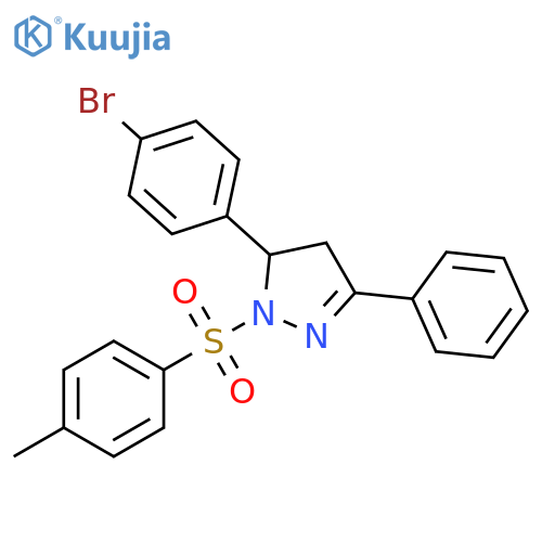 5-(4-bromophenyl)-1-(4-methylbenzenesulfonyl)-3-phenyl-4,5-dihydro-1H-pyrazole structure