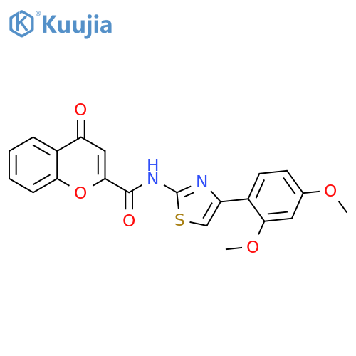 N-4-(2,4-dimethoxyphenyl)-1,3-thiazol-2-yl-4-oxo-4H-chromene-2-carboxamide structure