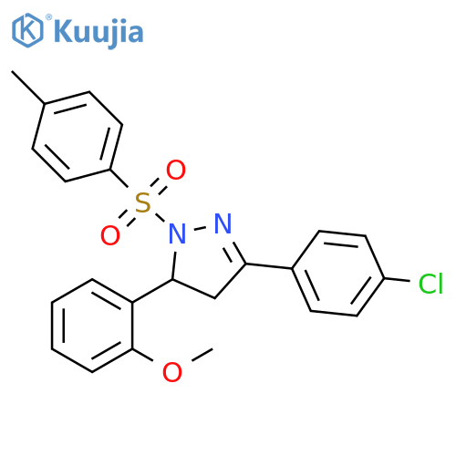 3-(4-chlorophenyl)-5-(2-methoxyphenyl)-1-(4-methylbenzenesulfonyl)-4,5-dihydro-1H-pyrazole structure