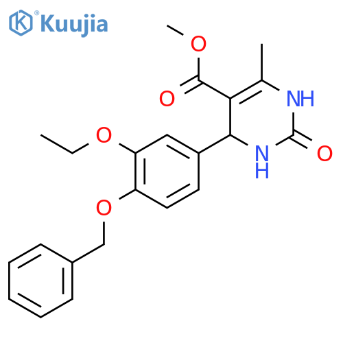 methyl 4-4-(benzyloxy)-3-ethoxyphenyl-6-methyl-2-oxo-1,2,3,4-tetrahydropyrimidine-5-carboxylate structure