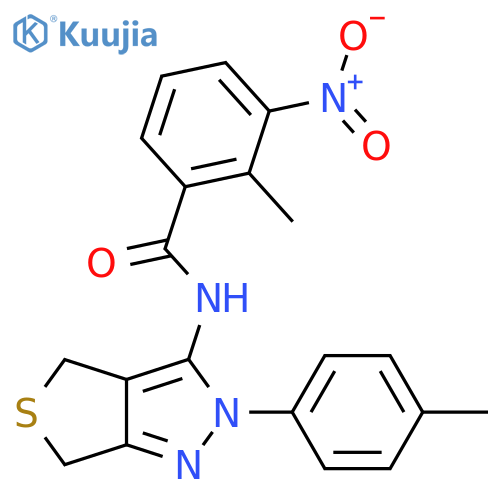 2-methyl-N-2-(4-methylphenyl)-2H,4H,6H-thieno3,4-cpyrazol-3-yl-3-nitrobenzamide structure