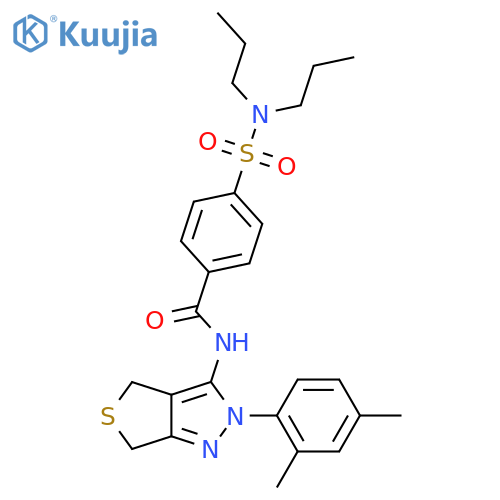 N-2-(2,4-dimethylphenyl)-2H,4H,6H-thieno3,4-cpyrazol-3-yl-4-(dipropylsulfamoyl)benzamide structure