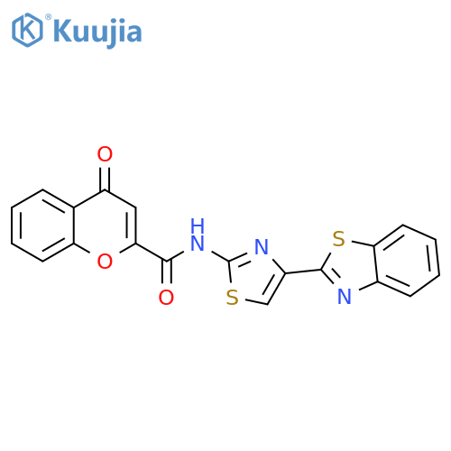 N-4-(1,3-benzothiazol-2-yl)-1,3-thiazol-2-yl-4-oxo-4H-chromene-2-carboxamide structure