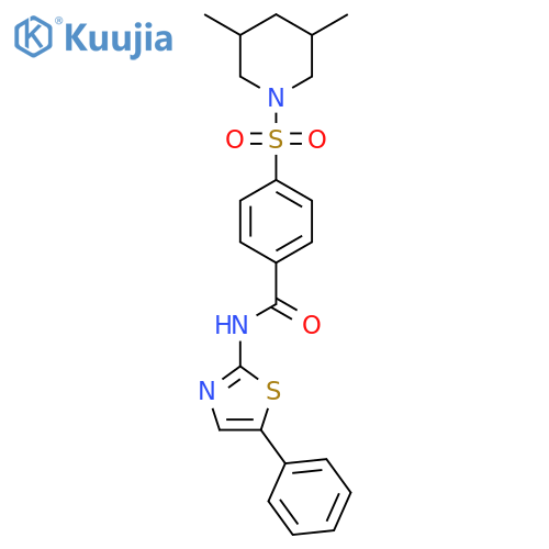 4-(3,5-dimethylpiperidin-1-yl)sulfonyl-N-(5-phenyl-1,3-thiazol-2-yl)benzamide structure