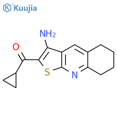 <br>(3-Amino-5,6,7,8-tetrahydro-thieno[2,3-b]quinolin-2-yl)-cyclopropyl-methano ne structure