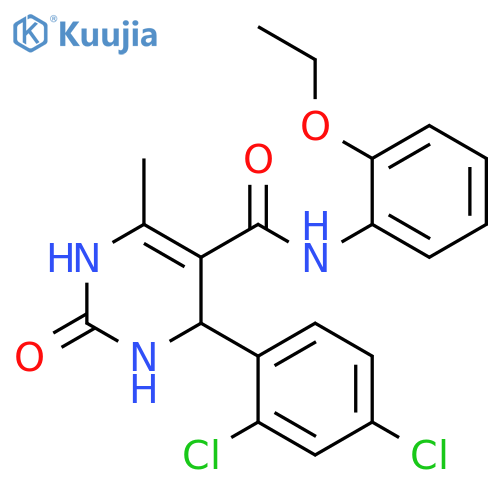 4-(2,4-dichlorophenyl)-N-(2-ethoxyphenyl)-6-methyl-2-oxo-1,2,3,4-tetrahydropyrimidine-5-carboxamide structure