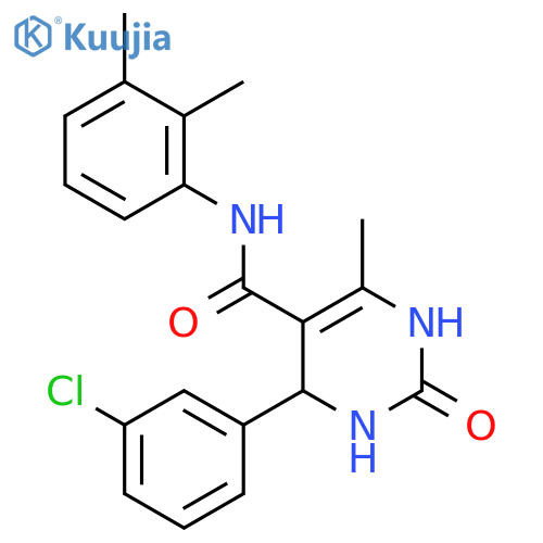 4-(3-chlorophenyl)-N-(2,3-dimethylphenyl)-6-methyl-2-oxo-1,2,3,4-tetrahydropyrimidine-5-carboxamide structure