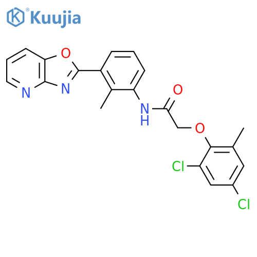 2-(2,4-dichloro-6-methylphenoxy)-N-(2-methyl-3-{1,3oxazolo4,5-bpyridin-2-yl}phenyl)acetamide structure