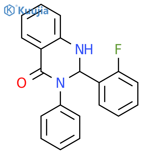 2-(2-Fluoro-phenyl)-3-phenyl-2,3-dihydro-1H-quinazolin-4-one structure
