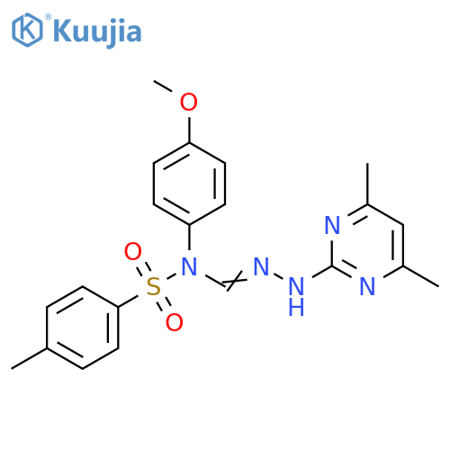N'-(4,6-dimethylpyrimidin-2-yl)-N-(4-methoxyphenyl)-N-(4-methylbenzenesulfonyl)guanidine structure