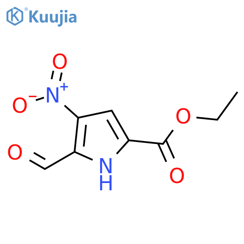 5-formyl-4-nitro-1H-Pyrrole-2-carboxylic acid ethyl ester structure