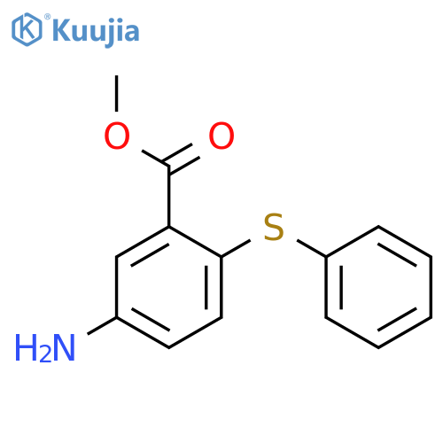 5-amino-2-phenylsulfanyl-benzoic acid methyl ester structure