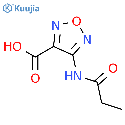 4-Propionylamino-furazan-3-carboxylic acid structure