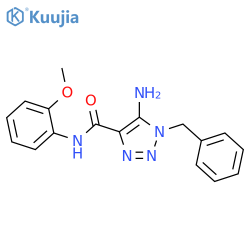 5-amino-1-benzyl-N-(2-methoxyphenyl)-1H-1,2,3-triazole-4-carboxamide structure