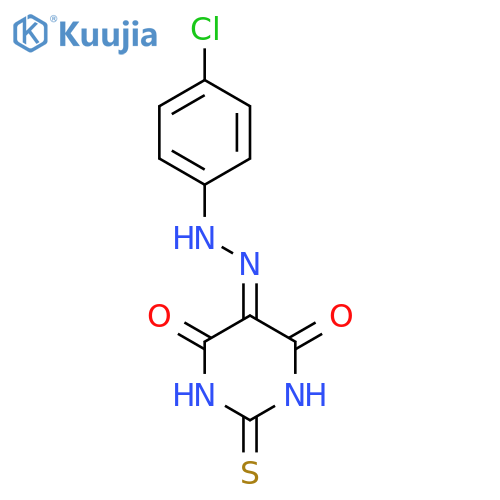 <br>4,5,6(1H)-Pyrimidinetrione, dihydro-2-thioxo-, 5-[(4-chlorophenyl)hydrazone ] (en) structure