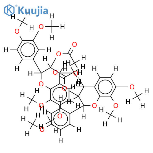 epimesquitol-(4beta->4)-epioritin-4beta-ol hepta-O-methylether diacetate structure