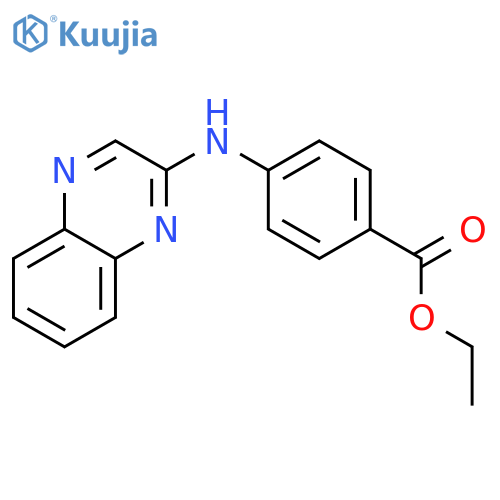 Ethyl 4-(2-quinoxalinylamino)benzenecarboxylate structure