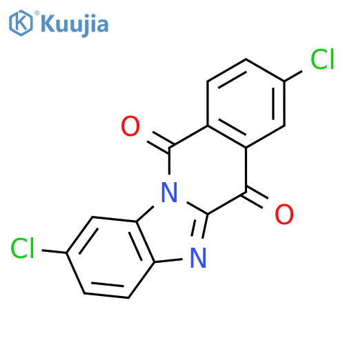 Benzimidazo[1,2-b]isoquinoline-6,11-dione, 2,8-dichloro- structure