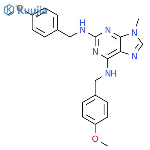 9H-Purine-2,6-diamine, N,N'-bis[(4-methoxyphenyl)methyl]-9-methyl- structure