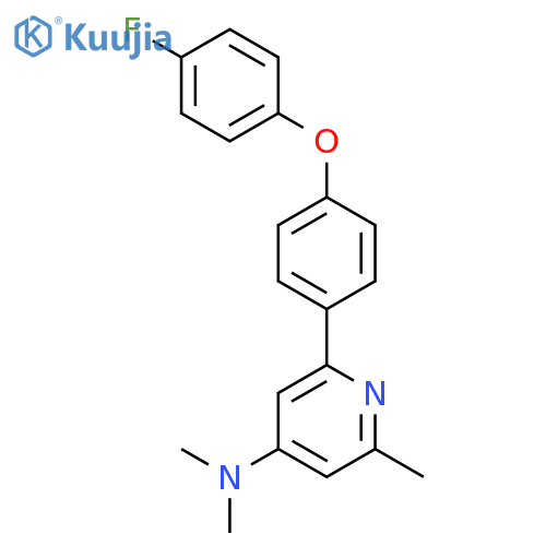 4-Pyridinamine, 2-[4-(4-fluorophenoxy)phenyl]-N,N,6-trimethyl- structure