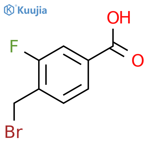 4-(Bromomethyl)-3-fluorobenzoic Acid structure