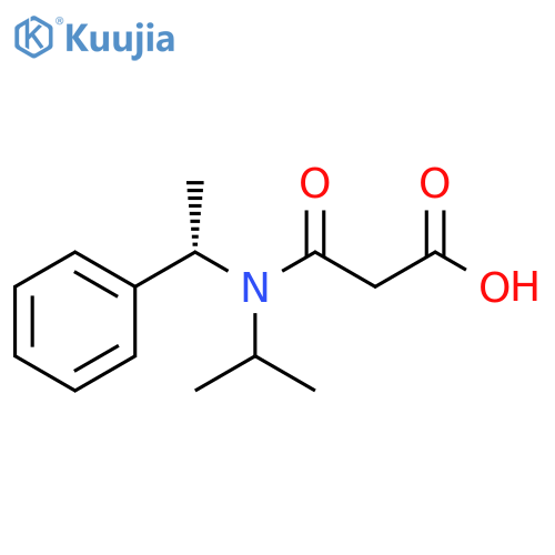 Propanoic acid, 3-[(1-methylethyl)[(1S)-1-phenylethyl]amino]-3-oxo- structure