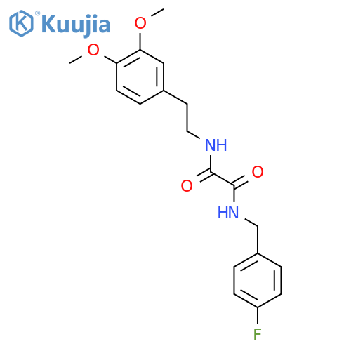 N-2-(3,4-dimethoxyphenyl)ethyl-N'-(4-fluorophenyl)methylethanediamide structure