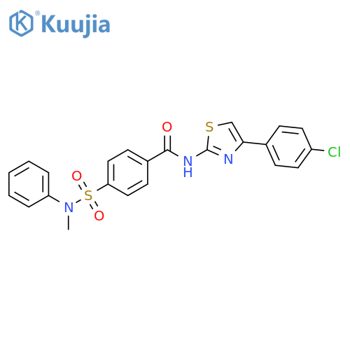 N-4-(4-chlorophenyl)-1,3-thiazol-2-yl-4-methyl(phenyl)sulfamoylbenzamide structure