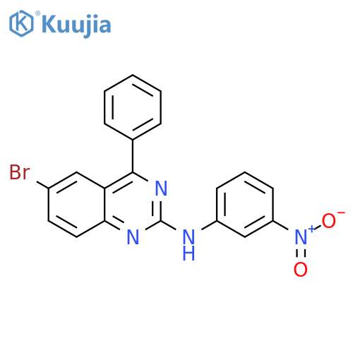 6-bromo-N-(3-nitrophenyl)-4-phenylquinazolin-2-amine structure