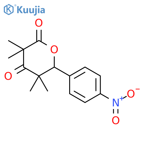 2H-Pyran-2,4(3H)-dione, dihydro-3,3,5,5-tetramethyl-6-(4-nitrophenyl)- structure
