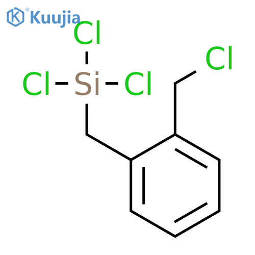 Trichloro{[2-(chloromethyl)phenyl]methyl}silane structure