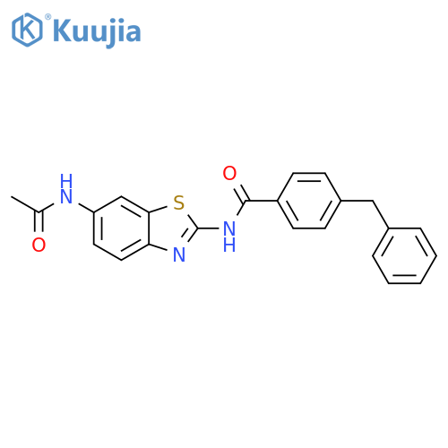 4-benzyl-N-(6-acetamido-1,3-benzothiazol-2-yl)benzamide structure