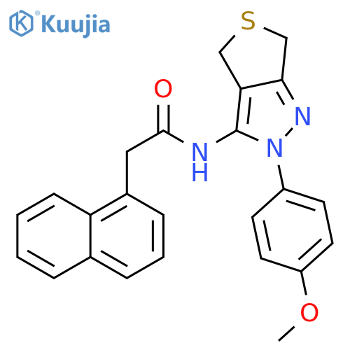 N-2-(4-methoxyphenyl)-2H,4H,6H-thieno3,4-cpyrazol-3-yl-2-(naphthalen-1-yl)acetamide structure
