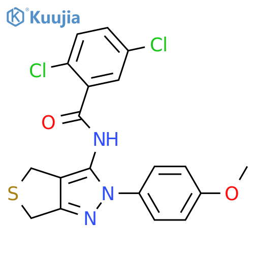 2,5-dichloro-N-2-(4-methoxyphenyl)-2H,4H,6H-thieno3,4-cpyrazol-3-ylbenzamide structure