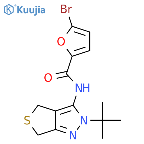 5-bromo-N-{2-tert-butyl-2H,4H,6H-thieno3,4-cpyrazol-3-yl}furan-2-carboxamide structure