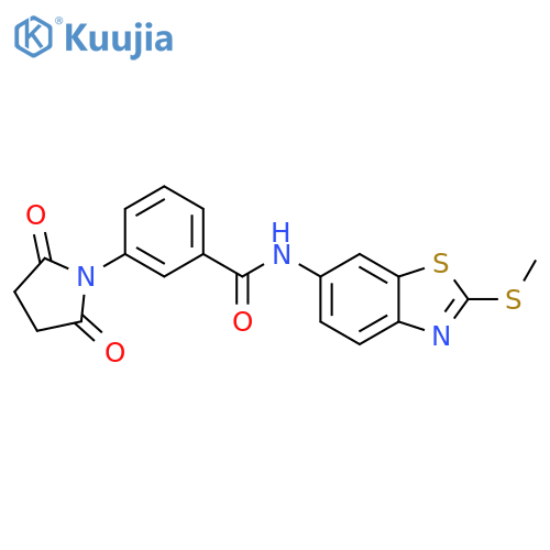3-(2,5-dioxopyrrolidin-1-yl)-N-2-(methylsulfanyl)-1,3-benzothiazol-6-ylbenzamide structure